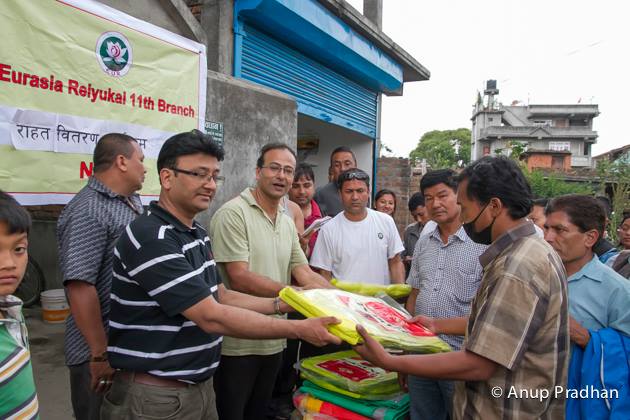 Relief fund collection for Earth Quake Victims of Nepal in Nepal